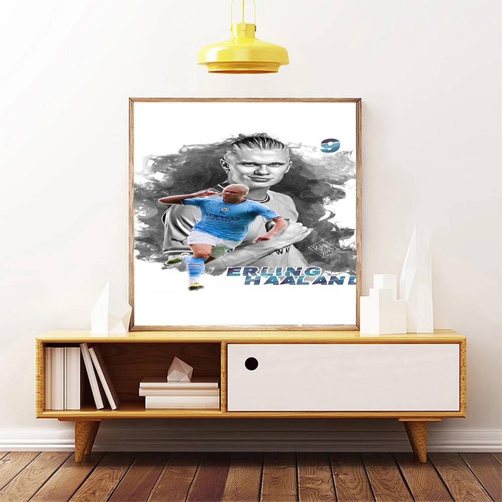 Haaland 5D Diamond Painting Round Diamond Rhinestones Mosaic Diamond Embroidery Wall Paintings Rhinestones Gift Frameless