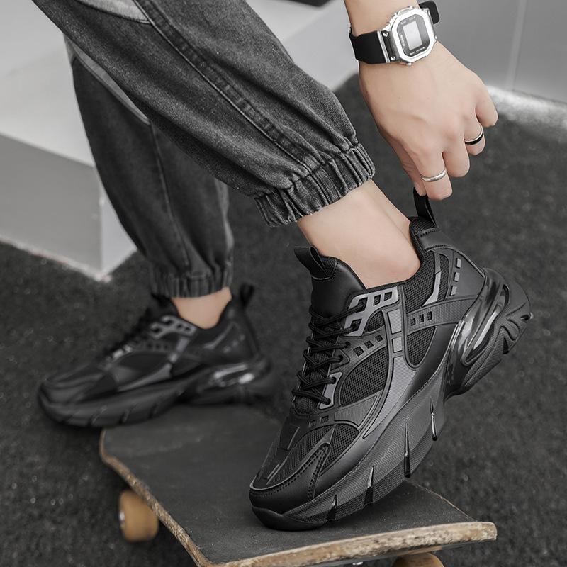 Autumn new thick-soled mesh breathable dad shoes large size casual sports shoes low-top