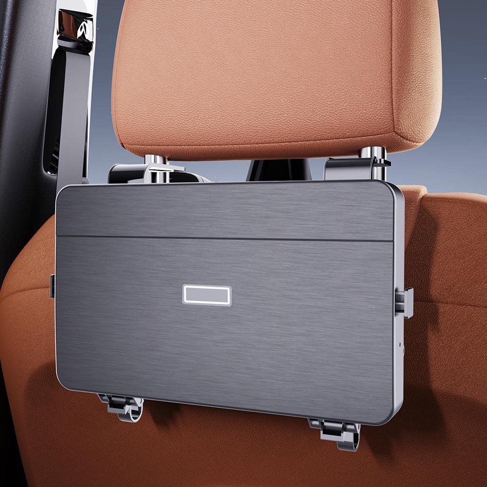 Univerzální organizér na zadní sedadlo auta s multifunkčním skládacím stolečkem, držákem na nápoje a boxem na kapesníky