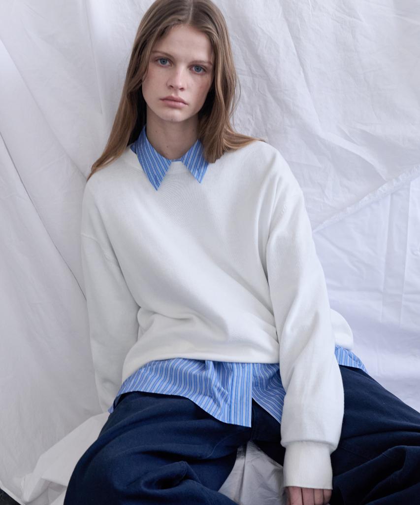 Leuba All-Day Cotton Round Knit - Off White