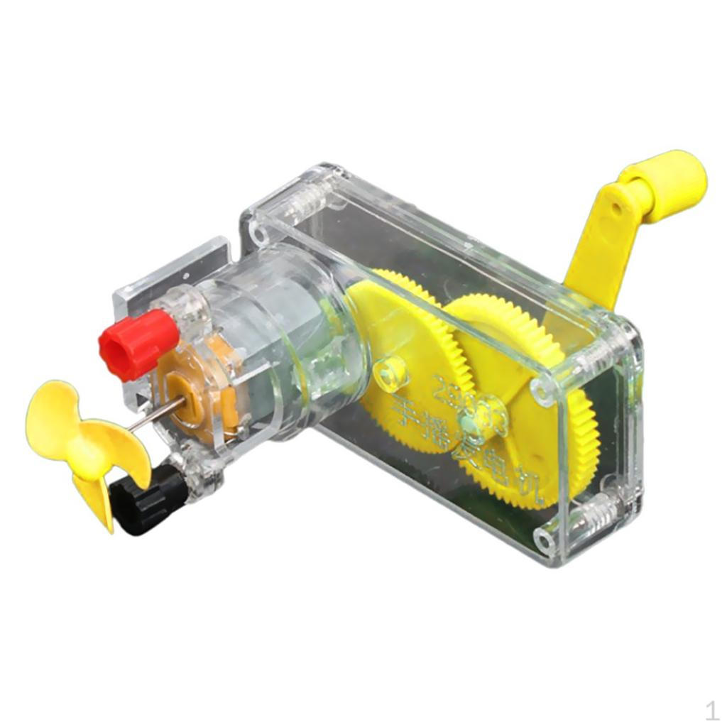 little hand Engine Motor Mechanical Portable Handle DC Crank Power Dynamo For DIY