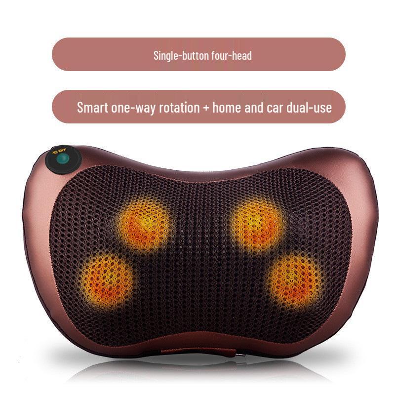 Cross-Border Cervical and Lumbar Massager: Multi-Functional Pillow for Neck and Waist with Kneading and Heat Therapy.