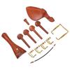 Violin Chinrest Complete Professional Jujube Wood Violin Cheek Rest with Pegs Tail Post Rope Tailpiece Screw