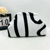 Knitted bag, striped clutch bag, women's flying woven clouds, versatile temperament, portable cosmetic bag, large capacity