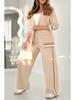 2025 Euro-American Ribbed Solid Color Fashion 2-Piece Set