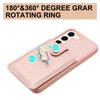 For Samsung Galaxy S23 Case Drawing Type Card Slots Litchi Texture Leather Back Cover with Ring Kickstand