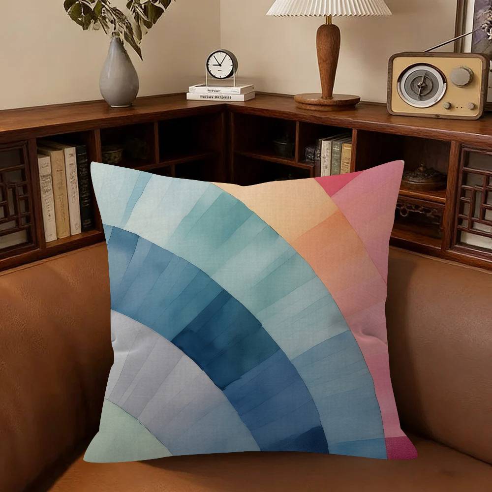 Modern Abstract Watercolor   Personalized Pillow Cover Kids Bedroom Wild Party Decor Pillowcase Kid Birthday Shower Gift
