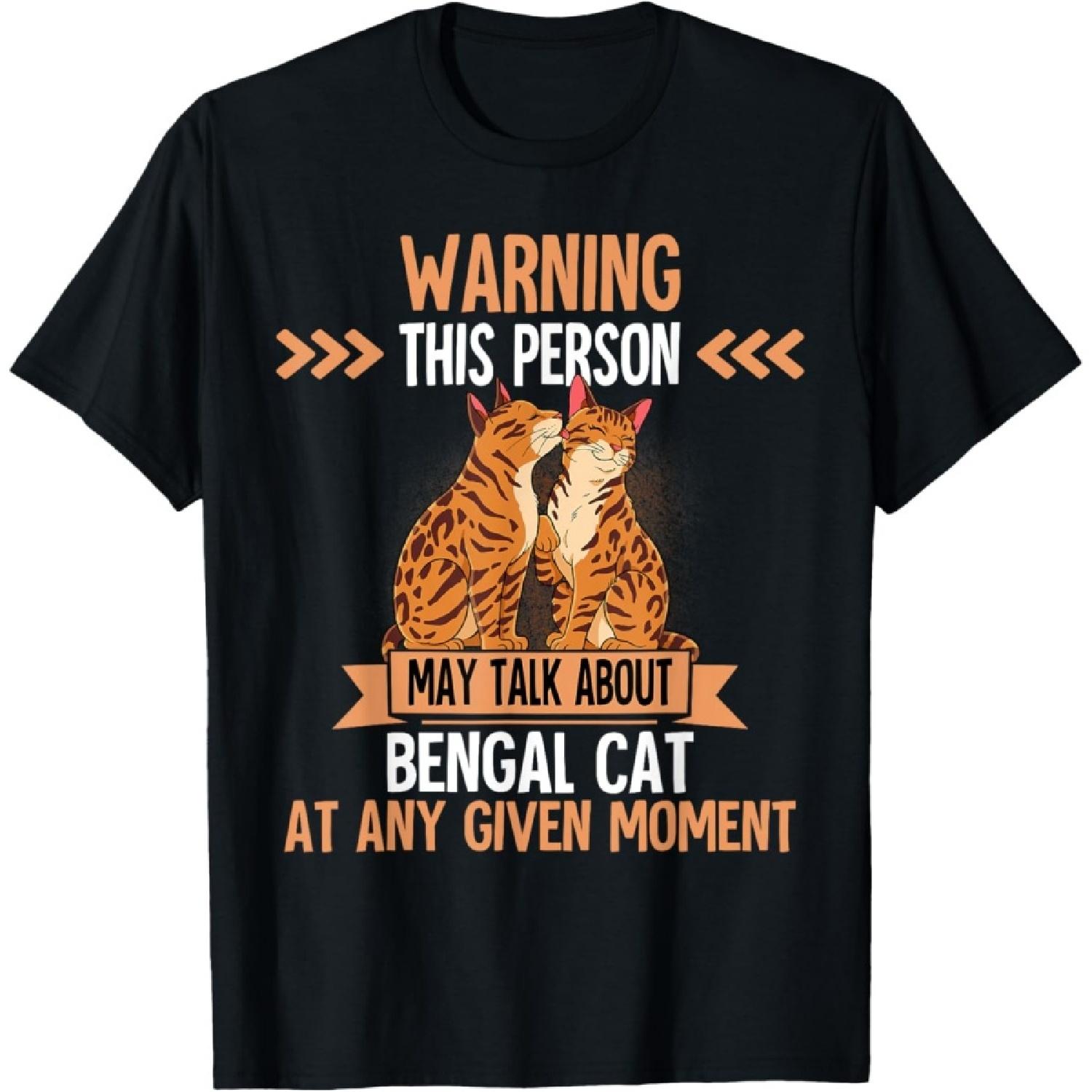 

Bengal Cat Men Women Kids T-Shirt XXXXXL чорний