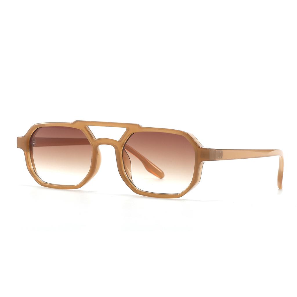 Vintage Double Bridges Square Women Men Sunglasses Sun Glasses Punk Oversized Big Frame Luxury Brand Designer Eyeglasses