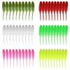 10pcs Fishing Lure Silicone Fishing Lures Tiny Worm Baits Artificial Baits Fishing Tackle 35mm Needle Tail Soft Baits