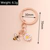 Süßer Schlüsselanhänger Emaille Biene Herz Blume Schlüsselring Garten Schlüsselanhänger Souvenir Geschenke für Frauen Männer Handtaschenzubehör Schmuck Geschenk