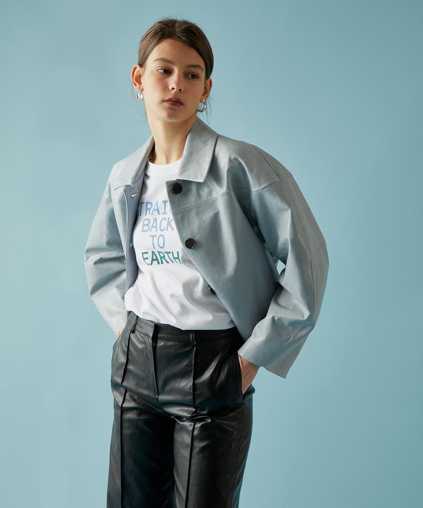 PINBLACK Leather Straight Pants Black