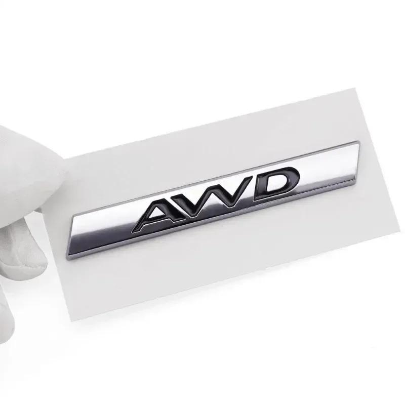 1 Pezzo Logo Emblema AWD 3D ABS Argento Nero Decalcomania Distintivo Posteriore per Bagagliaio Auto Per XE XJL F-PACE Adesivo AWD Accessori Stile Auto