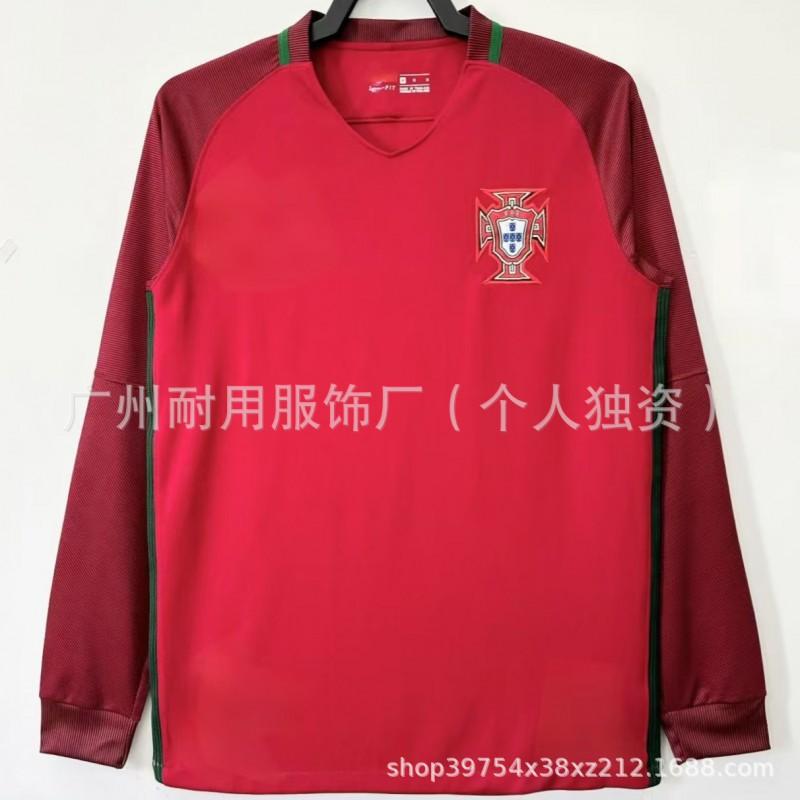 Retro Portugal Jerseys Commemorative Version No. 7 17 C Ronaldo Football Uniform Classic