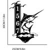Metal Marlin Fish Wall Art Outdoor Decor for Beach Home Garden