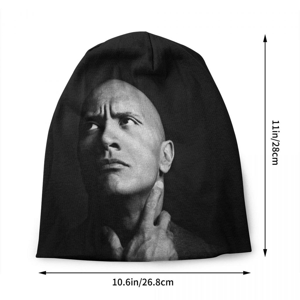 Custom Dwayne The Rock Johnson Bonnet Hat Knitted Hats Unisex Women Fashion Unisex Warm Winter Beanies Cap