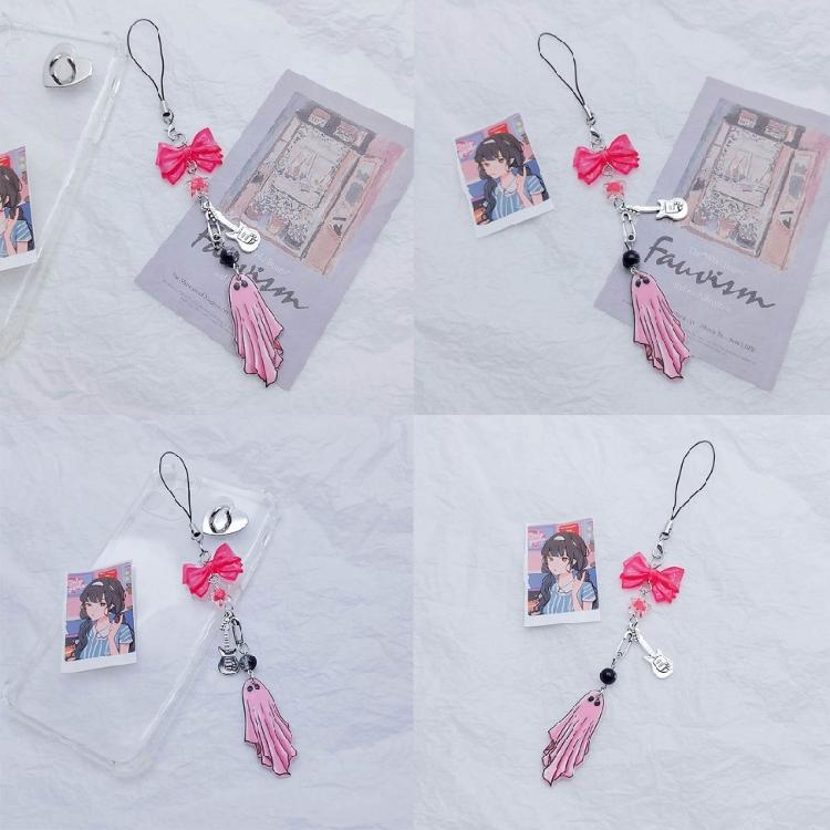 Y2K Phone Chain Cool Girl Sweet Pendant Strap with Star/Bowknot/Butterfly Charm