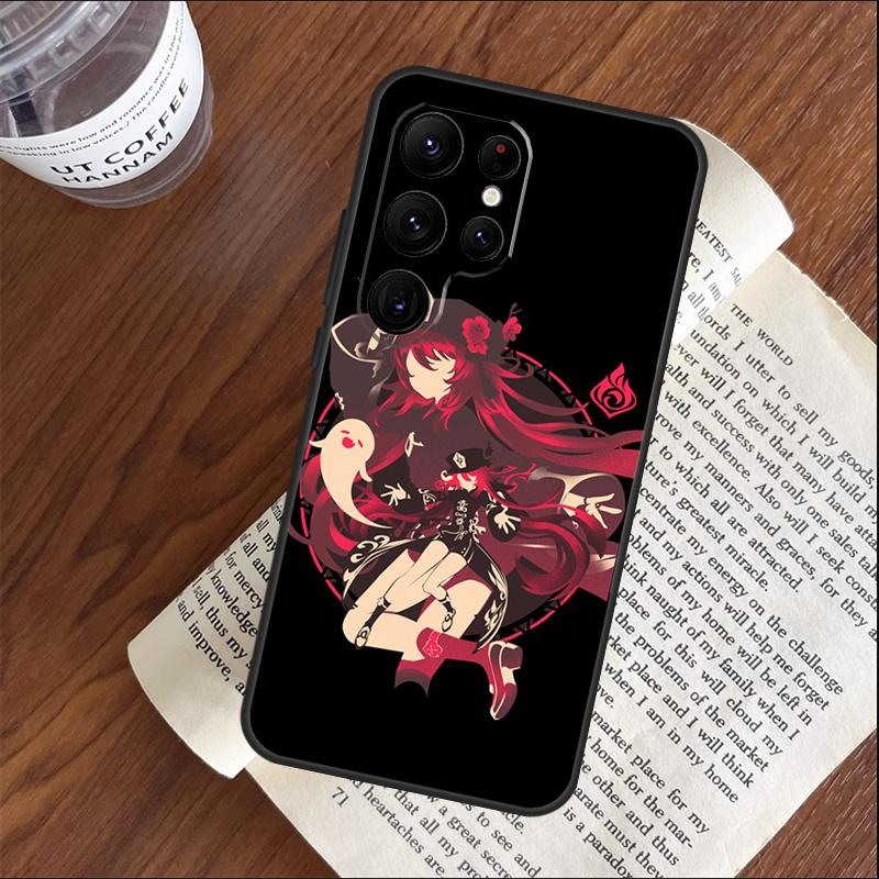 Genshin Impact Hu Tao Phone Case For Samsung Galaxy S25 S24 S23 S22 S21 Ultra S9 S10 S20 Plus S24 FE Funda Cover
