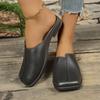 Fashion Ladies Shoes on Offer 2025 New Hot Sale Slippers Women Fashion Solid Daily High Quality Women's Square Toe Flat Casual Slippers