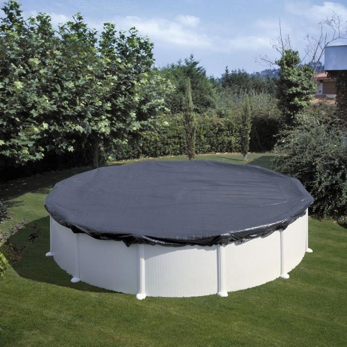 Gre Bâche d'hivernage pour piscine tubulaire hors-sol ronde Ø4/4,6m - 180g/m² en polyéthylene