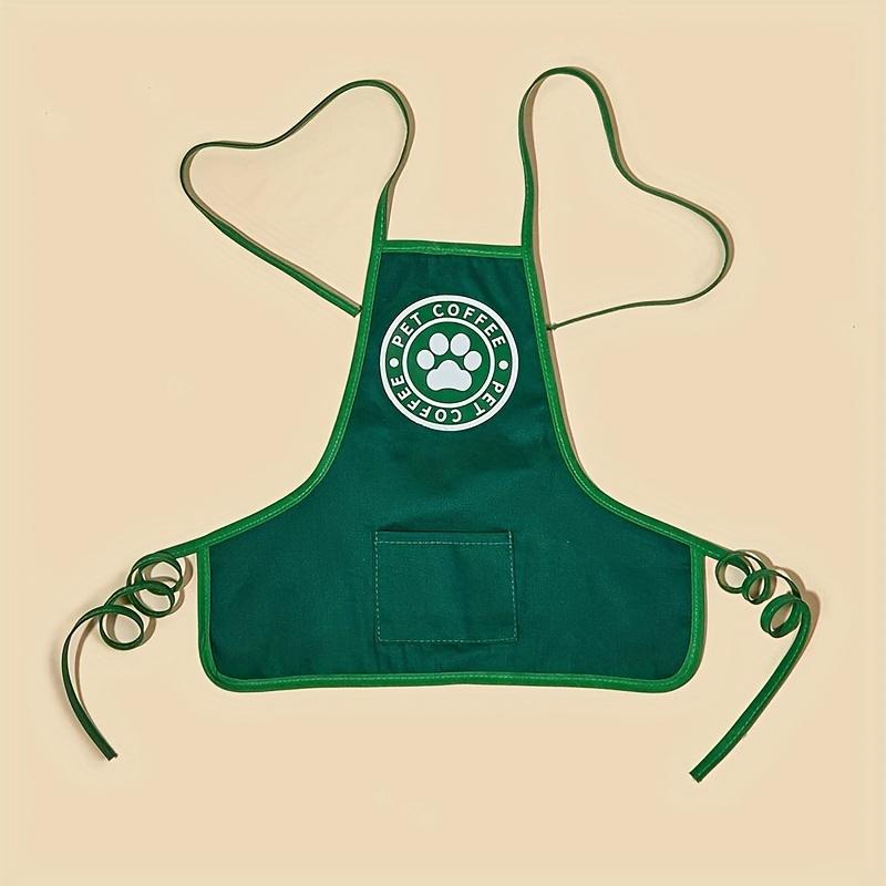 

Милый фартук для питомца с мультяшными рисунками - Защитите свою одежду от грязных лап и пролитых жидкостей - Идеально подходит для любителей собак и владельцев домашних животных - S зелёный