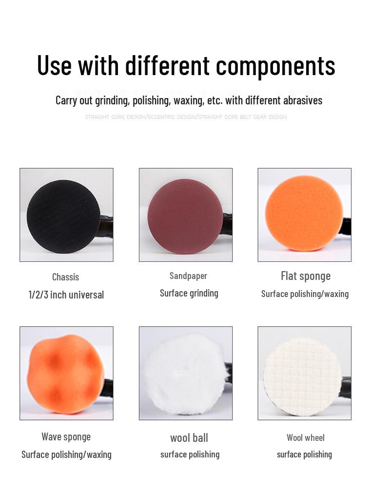 5" & 6" High-Speed Pneumatic Sander and Polisher, Model 313 Handheld Air Grinder