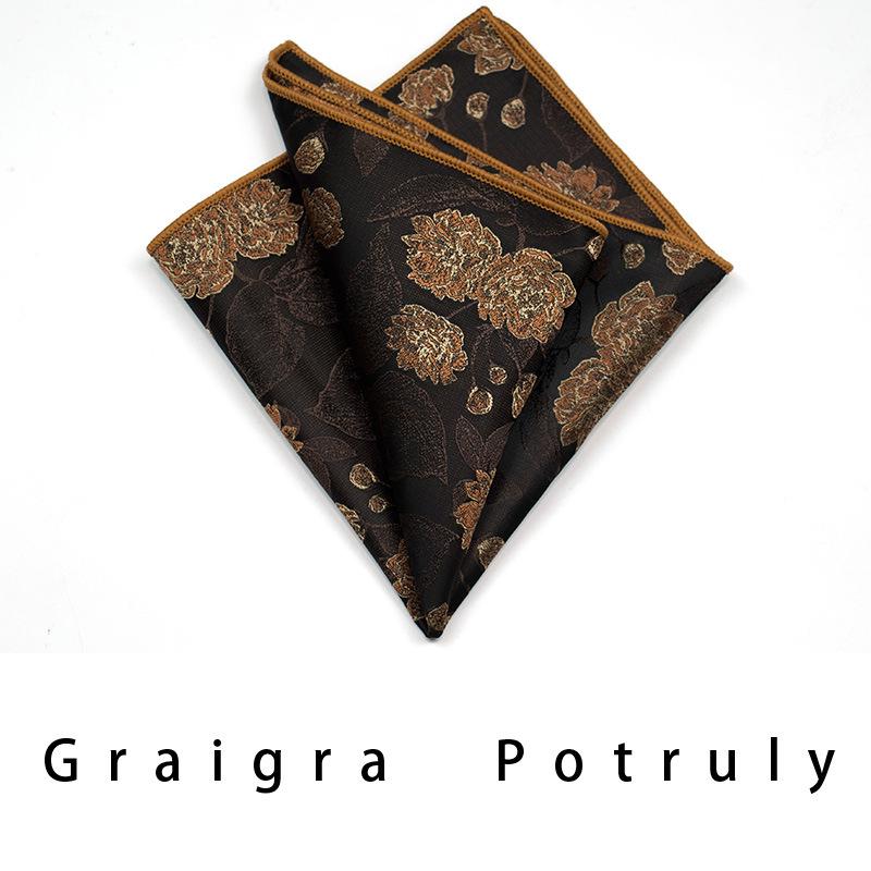 Men'S Formal Business Tie 8Cm Trend Ethnic Style Guochao Chinese Style Bow Tie Pocket Towel Set Retro Coffee