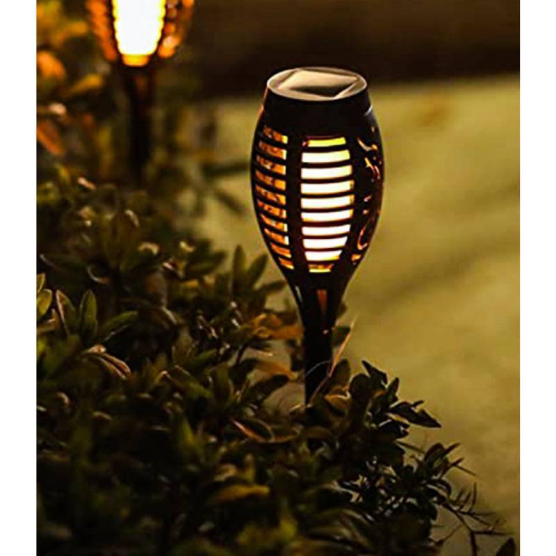 Solar Flame Torch Light With 12 Led For Garden And Patio Outdoor Decor