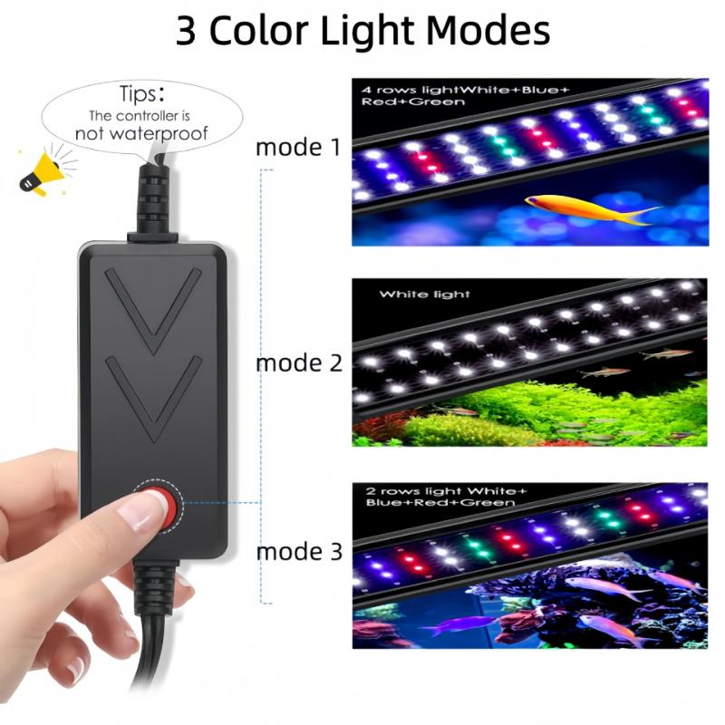 1Pc Aquarium Aquatic Plant Light, High-brightness, Ultra-thin Aquarium Light, Full-spectrum Eye Protection, Aquarium Enhancement Lamp, Landscaping