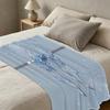 No-Shed Fuzzy Flannel Blanket - Dreamy Bow Design, Soft Warm Cozy Throw for Halloween & Christmas, Perfect for Couch, Bedroom, Living Room