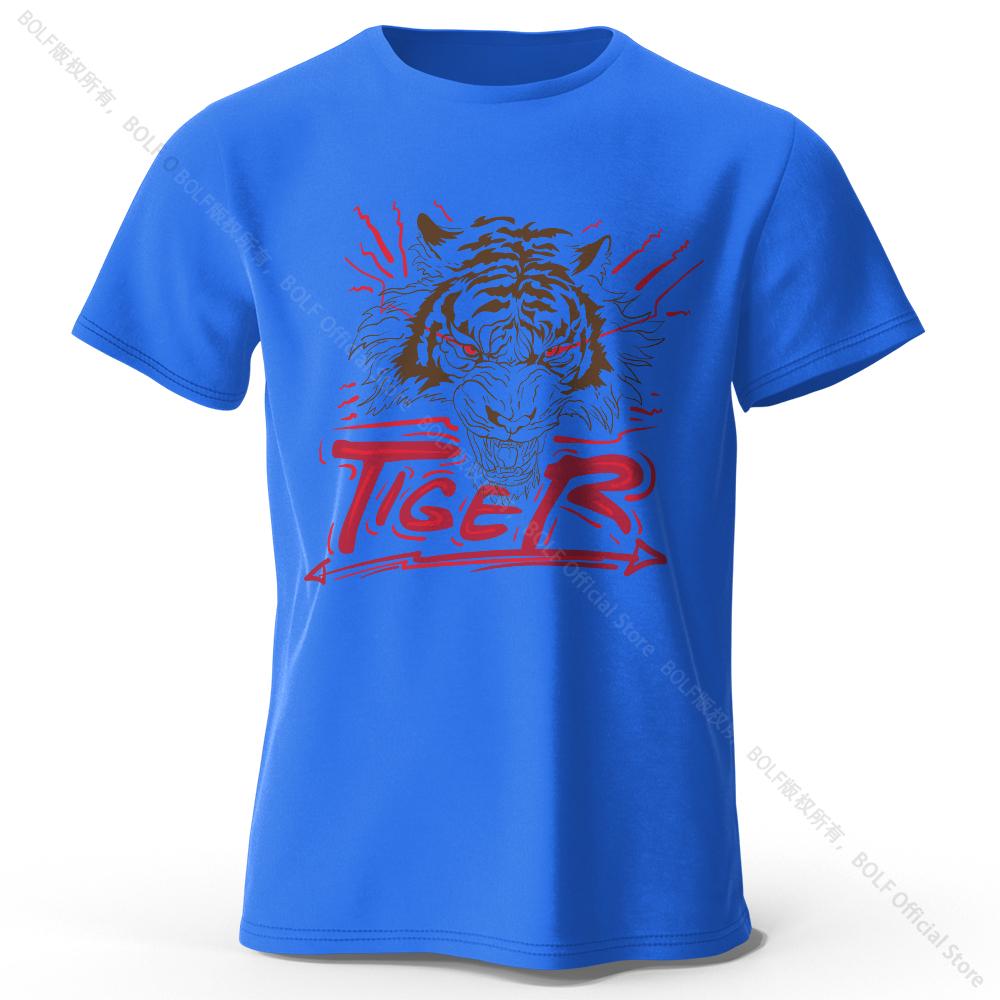 Cultural Tiger Motif Printed 100% Cotton T-Shirt, Soft & Comfortable Round Neck Short Sleeve Tee for Men & Women