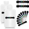 Kit Completo per Test delle Urine 12 Pezzi Include Flaconi con Striscia Test Temperatura Bottiglia Portatile da Viaggio Termometro Adesivo