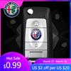 For Alfa Romeo 2026 Hot Sticker 10pcs 11mm 14mm 15mm Car Key new Black green gold red silver clover Emblem Stickers ForAlfa Rome