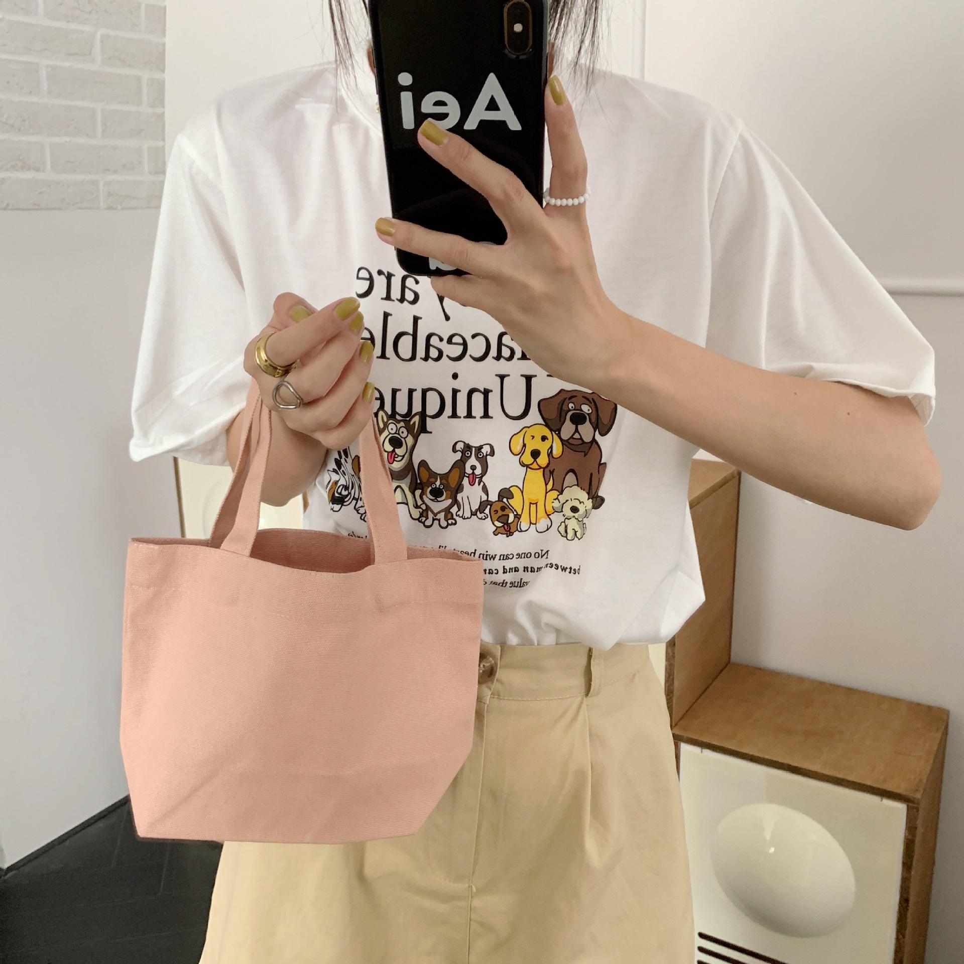 

Женская однотонная маленькая портативная косметичка для хранения ланч-боксов