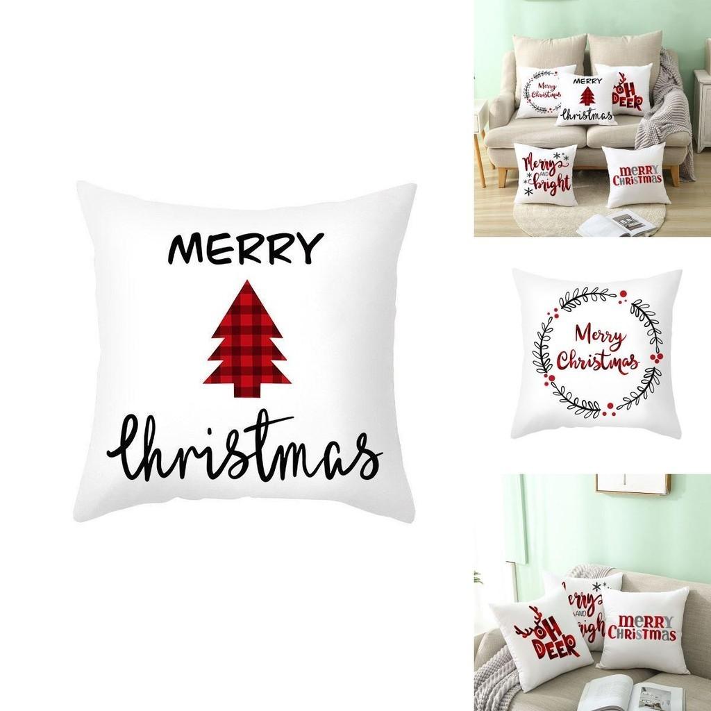 Lebhafter Cartoon Weihnachts-Kissenbezug Ideal für Heim-Sofa-Dekor mit Weihnachtsbaum