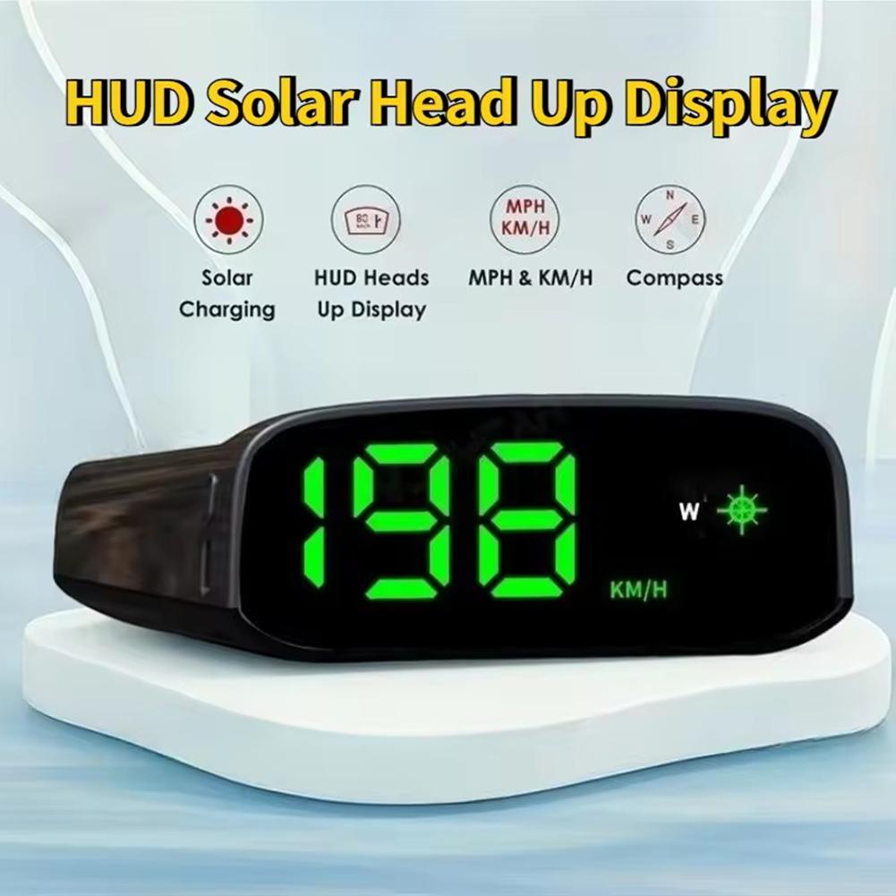 1pcs Car Speedometer Solar Head Up Display GPS Digital Intelligent Light Sensing HUD Speed Hud Display Digital Auto Electronics