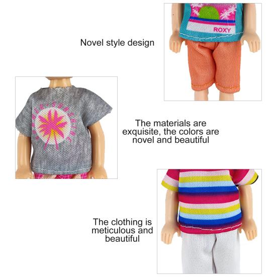 1 Set Doll Suit Handsome Delicate Craft Mini Size Boy Doll Costume Outfit Set for Gift