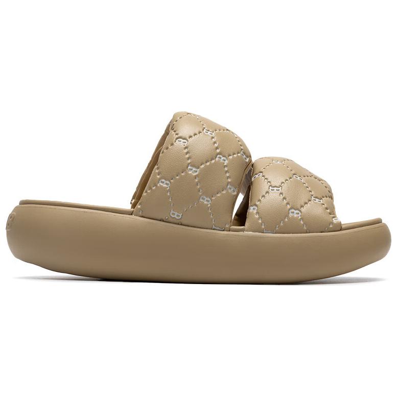 New MLB Slipper Crystal Antibacterial Slide Slippers Unisex Light Camel 3ALPBPL43-43CAL