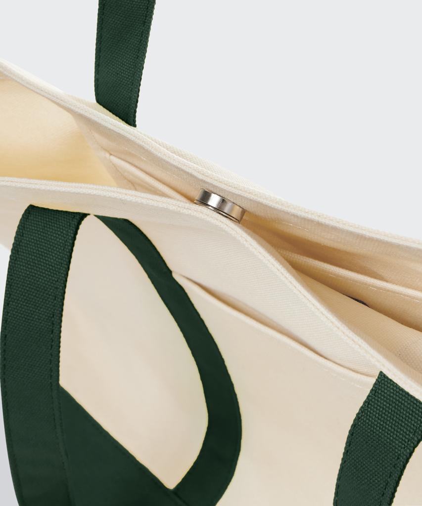 Musinsa Standard Daily Canvas Tote Bag [Ivory/Green]