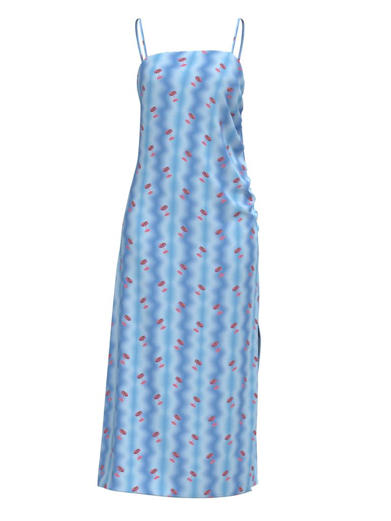 Dilettantism Cocktail Shirred Long Dress