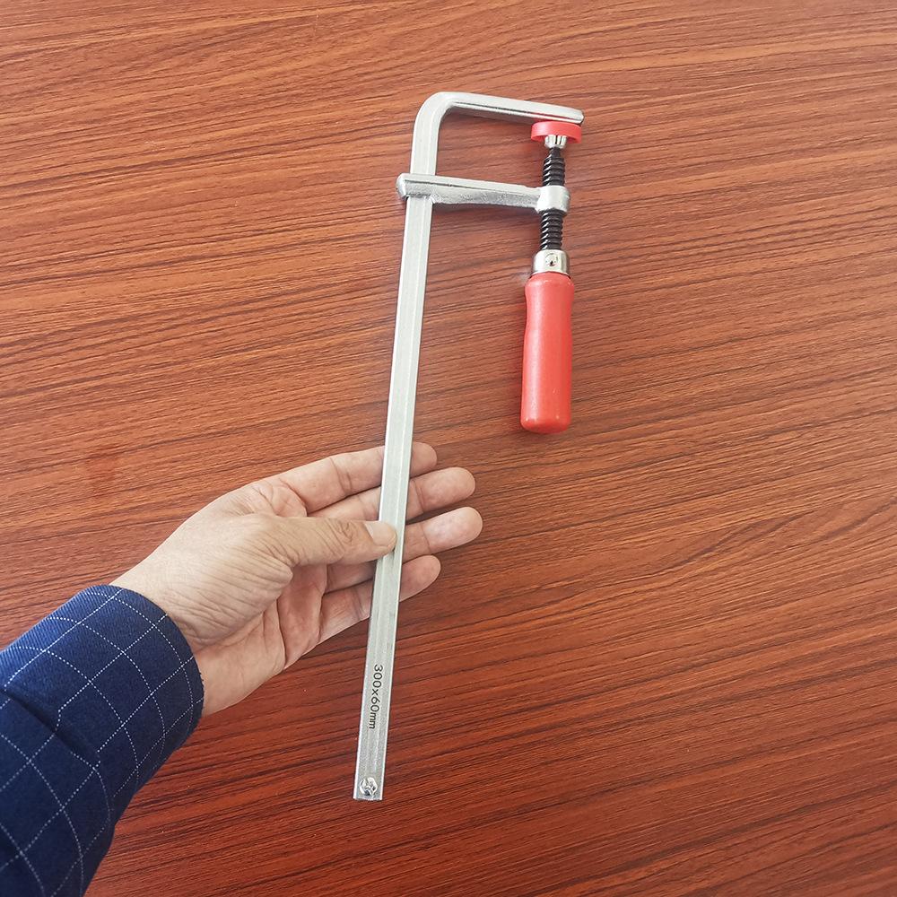 120-300mm Wood Handle Guide Rail Clamps with Screw Action Arm for Woodworking fit MFT Table and Cutting Track