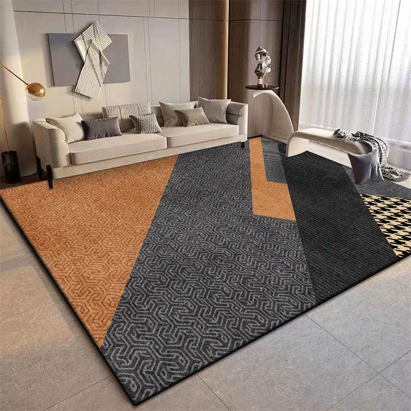 

Geometric Orange Large Carpets for Living Room Light Luxury Home Sofa Soft Rug 200x300 Decoration Bedroom Children Non-slip Mat 60*90cm