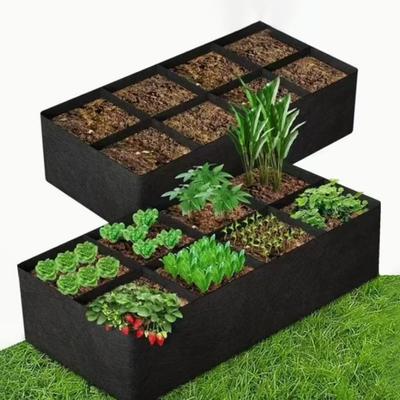 Yousheng 8 Grids Grow Bag Thickened Non-woven Fabric Planting Bags Heavy Duty Grow Pot for Growing Vegetables Flowers Plants Outdoor