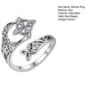 Celtic Knot Ring Women Open Middle Finger Knuckle Thumb Ring Retro Irish Knot Jewelry Birthday Gift for Her Sister Friend