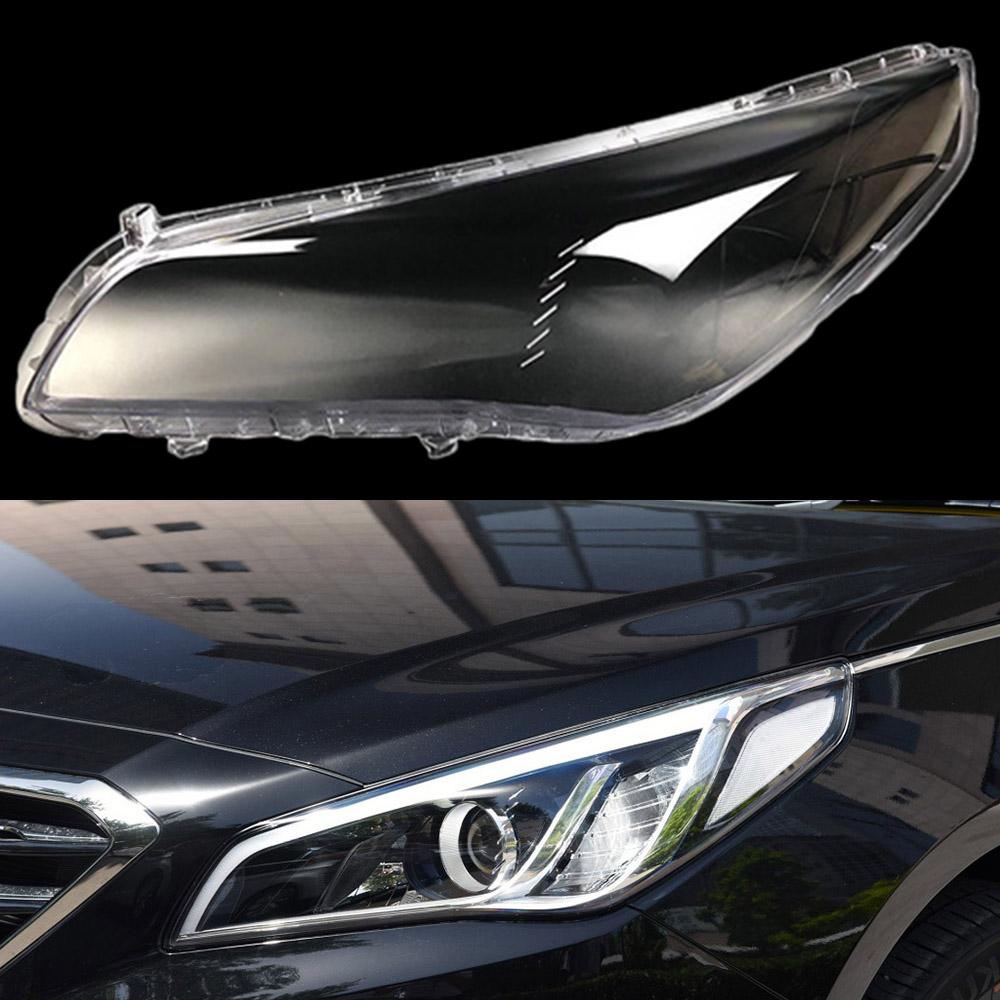 

For Hyundai Sonata 2015 2016 2017 Car Front Headlight Lens Cover Auto Shell Headlamp Lampshade Glass Lampcover Head Lamp Caps Left