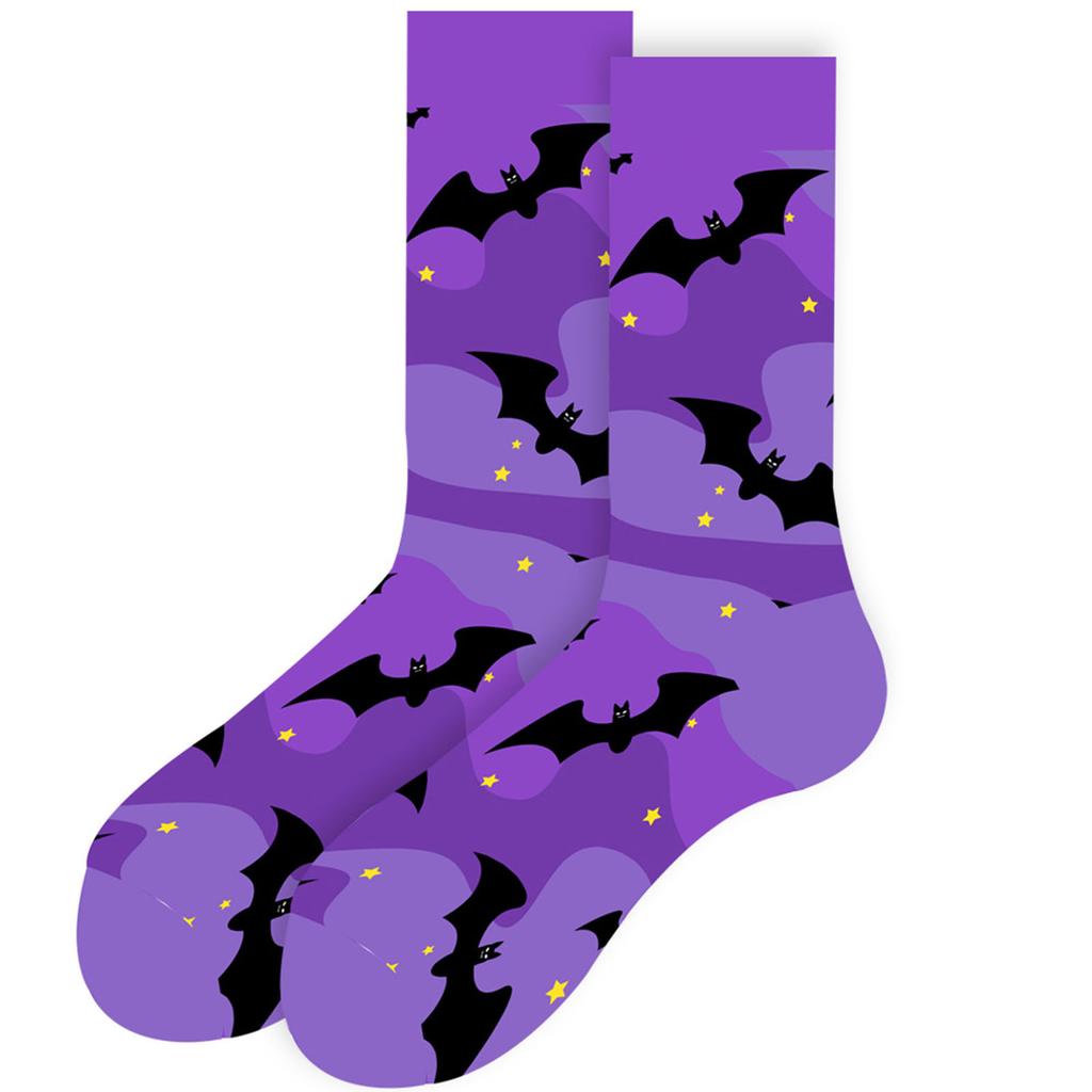 Adult Halloween Printed Knee High Socks for Costume Party and Casual Wear