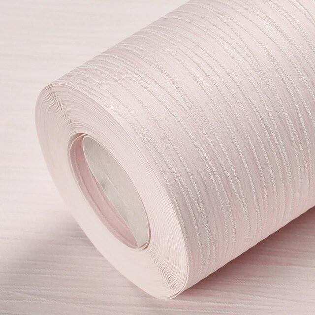 

5 м самоклеящиеся обои водостойкие однотонные льняные обои с узором для гостиной, спальни, украшения кабинета, настенная наклейка 0.53*5M розовый