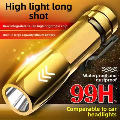 Portable Super Bright LED Super Bright High Power Long-range Rechargeable Mini Pocket Portable Light Flashlight