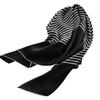 Nordic style silk striped pattern large square scarf punched silk scarf ins classic versatile handmade hand roll