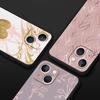 Gold Rose Love Heart Phone Case For iPhone 17 16 15 Pro Max 11 12 13 14 7 8 Plus SE 2020 X XR XS Cover Soft Black